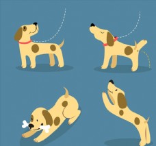 卡通宠物狗矢量图片