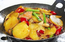 特色菜干锅土豆片图片