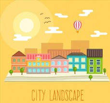 创意城市风景插画图片