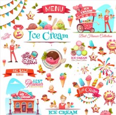 卡通冰淇淋销售图片
