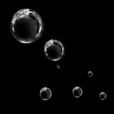 透明素材气泡透明底泡泡漂浮素材图片