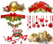 装饰品圣诞树装饰礼品盒素材图片