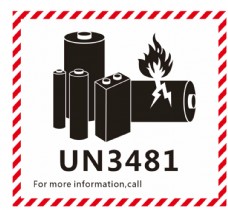 新版锂电池标签UN3481图片