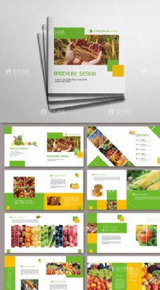 绿色产品农业农产品绿色食品简约环保画册图片