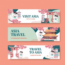广告设计旅行概念设计广告横幅图片