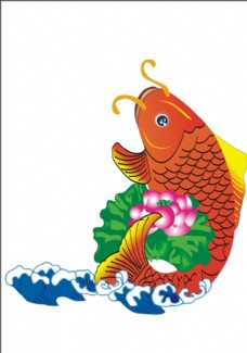 中国风设计年年有鱼图片