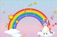 儿童彩虹独角兽图片