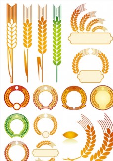 PSD素材金色麦穗图形图片