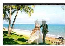 高端时尚浪漫海滩婚纱照相册模板图片