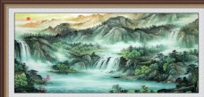 山水风景国画框图片