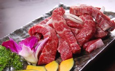 日系日韩料理烤腹肉条图片