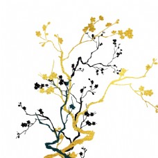 金箔植物花朵图片