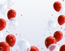 红色球气球装饰图片