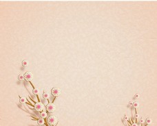 背景墙米色小花背景图片