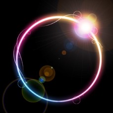 炫彩海报设计圆形光圈光效图片