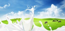小清新牛奶背景图片