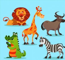 卡通非洲野生动物图片
