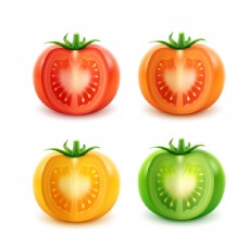 红色不同颜色的西红柿图片