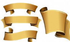 LOGO设计金色飘带设计矢量图片