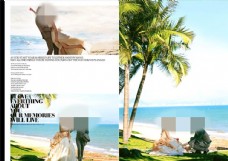 浪漫海滩婚纱照相册模板图片