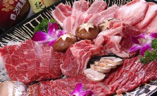 日系日韩料理什锦烤肉图片