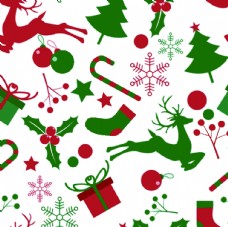 四方连续底纹圣诞礼物麋鹿袜子雪花图片