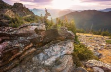 科罗拉多州美丽的岩石山旅行徒步图片