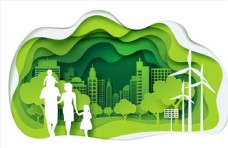 绿树绿色生态城市图片