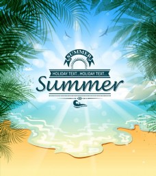 夏季海滩度假海报图片
