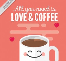 咖啡可可可爱表情咖啡海报图片