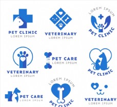 高清脚印设计宠物医院标志图片