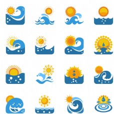 夏日海浪太阳图片