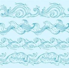沙滩海浪波浪波纹图片