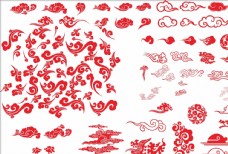红色花朵祥云图片
