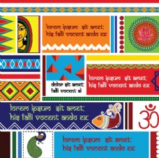 印度图案印度民族图案印度花纹印花图片
