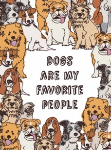 可爱狗狗卡通手绘狗可爱小狗狗卡通图片