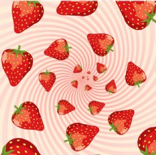 欧式花纹背景草莓图片