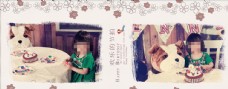 宽屏儿童周岁纪念相册PSD模板图片