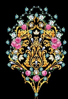 花纹背景手绘欧式花纹图片