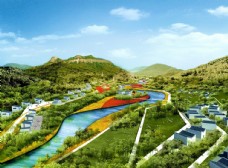 山川景色铜川照金红色旅游景区香山自然图片