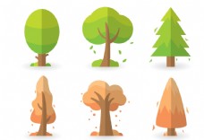 树林矢量创意树设计图片