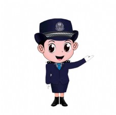 动漫动画女警察图片