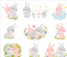 图片素材卡通兔子图片