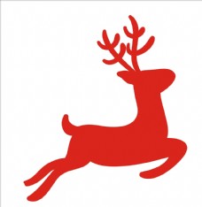 矢量鹿鹿剪影圣诞节装饰图片