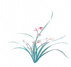 花卉装饰画水墨兰花素材图片