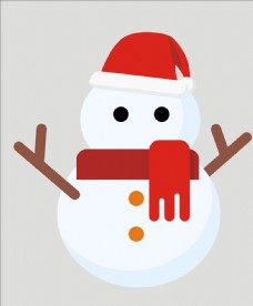 圣诞节雪人冬季装饰矢量图片