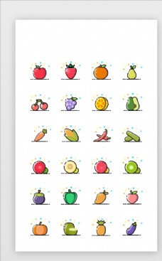 MBE风格图标水果蔬菜类图片