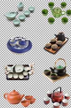 复古花纹陶瓷花纹茶具图片
