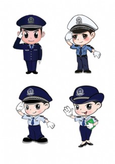 动漫动画交通警察图片
