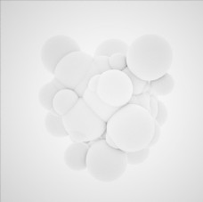 抽象结构分子白球图片